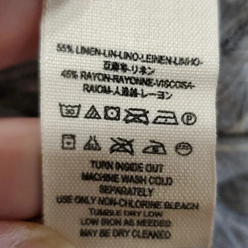 Free people linen blend wide leg striped crop pants